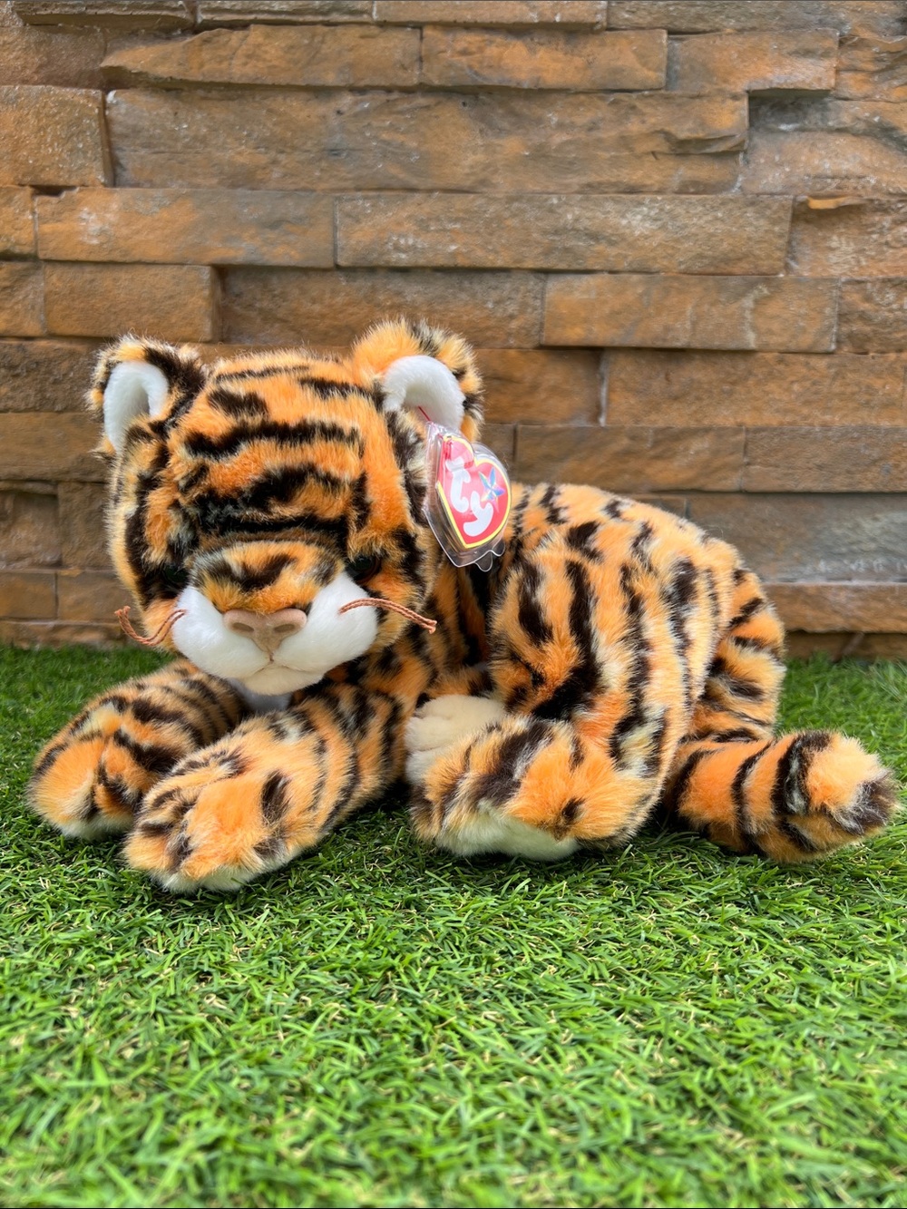 VINTAGE Ty 2001 Beanie Buddies India the Tiger stuffed animal NEW OLD STOCK! Y2K